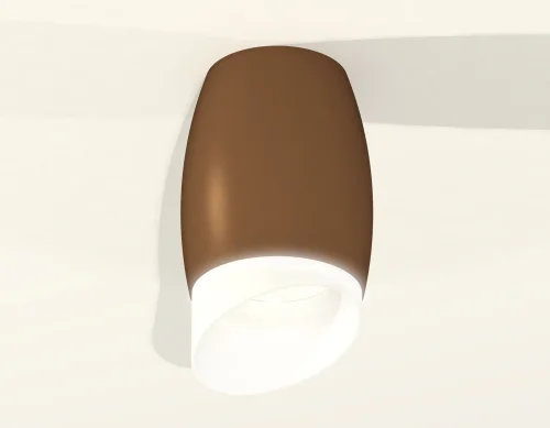 Светильник накладной Techno spot XS1124022 Ambrella light коричневый белый 1 лампа, основание коричневое в стиле современный круглый фото 4