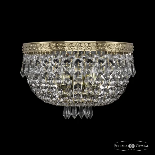 Бра 19271B/25IV G Bohemia Ivele Crystal прозрачный на 2 лампы, основание золотое в стиле классический sp