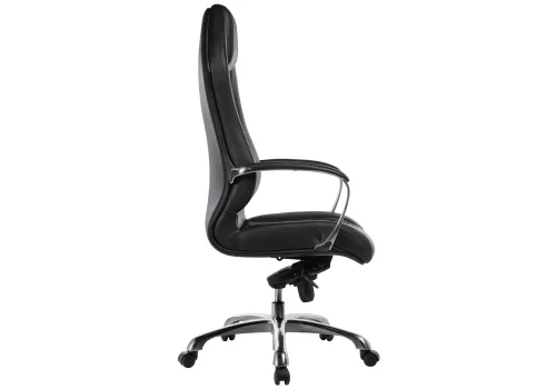 Компьютерное кресло Damian black / satin chrome 15430 Woodville, чёрный/экокожа, ножки/металл/хром, размеры - *1330***650* фото 2