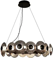 Люстра подвесная LED Claros 4642-16P Favourite дымчатая серая на 16 ламп, основание чёрное в стиле современный 