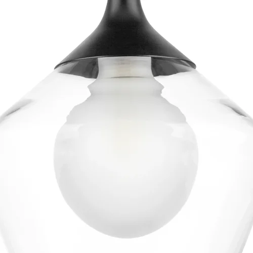 Светильник подвесной Vetro 801201 Lightstar прозрачный 1 лампа, основание чёрное в стиле современный арт-деко  фото 8