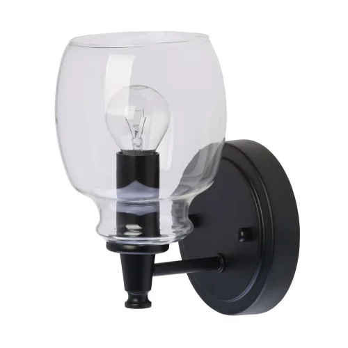 Бра Джестер 104023001 MW-Light прозрачный на 1 лампа, основание чёрное в стиле современный 