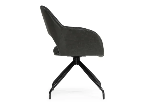 Стул на металлокаркасе Memfis graphite / black 15838 Woodville, графит/велюр, ножки/металл/чёрный, размеры - ****570*600 фото 5
