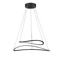 Светильник подвесной LED Gusto VL7042P02 Vele Luce чёрный на 1 лампу, основание чёрное в стиле хай-тек кольца