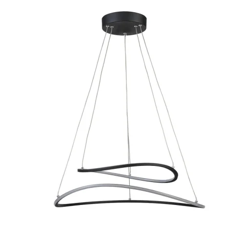 Светильник подвесной LED Gusto VL7042P02 Vele Luce чёрный на 1 лампу, основание чёрное в стиле хай-тек кольца