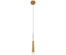 Светильник подвесной LED Рэй 6114-1A,33 Kink Light прозрачный 1 лампа, основание золотое в стиле хай-тек современный 