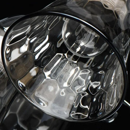 Люстра потолочная Моника 372014508 DeMarkt прозрачная серая на 8 ламп, основание хром в стиле классический  фото 6