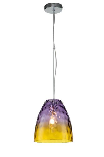 Светильник подвесной Bacca V000294 Indigo жёлтый фиолетовый 1 лампа, основание хром в стиле современный  фото 4