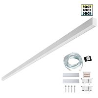 Светильник линейный светодиодный модульный с переключателем цветовой темперетуры Fatto 359606 Novotech белый на 1 лампу, основание белое в стиле хай-тек современный  Светильник линейный светодиодный модульный с переключателем цветовой темперетуры Fatto 359606 Novotech белый на 1 лампу, основание белое в стиле хай-тек современный