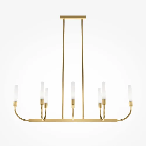 Люстра на штанге Deja Vu MOD423CL-08C Maytoni белая на 8 ламп, основание латунь в стиле фото 2