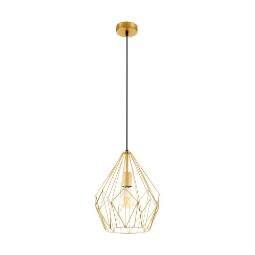 Светильник подвесной лофт Carlton 49933 Eglo золотой 1 лампа, основание золотое в стиле модерн лофт 