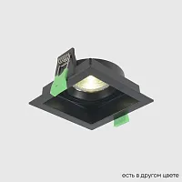 Светильник точечный CLT 068C1 BL Crystal Lux чёрный на 1 лампу, основание чёрное в стиле современный квадратный