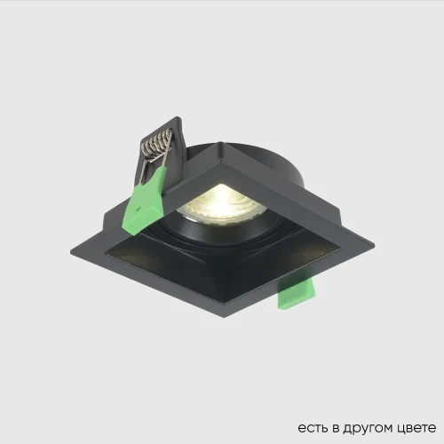 Светильник точечный CLT 068C1 BL Crystal Lux чёрный на 1 лампу, основание чёрное в стиле современный квадратный