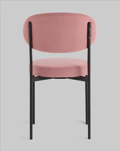 Стул Бриф DD велюр пыльно-розовый УТ000041411 Stool Group, розовый/велюр, ножки/металл/чёрный, размеры - ***** фото 4