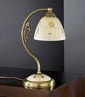 Настольная лампа P 6858 P Reccagni Angelo жёлтая 1 лампа, основание античное бронза латунь дерево металл в стиле классический 