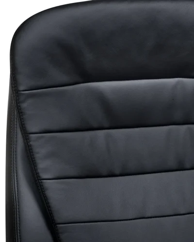 Офисное кресло для руководителей 108F-LMR LYNDON, цвет чёрный Dobrin, чёрный/экокожа, ножки/металл/хром, размеры - 1150*1200***670*670 фото 10