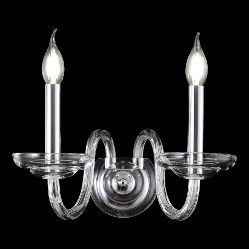 Бра ARABESQUE AP2 CHROME Crystal Lux без плафона на 2 лампы, основание хром в стиле классический фото 3
