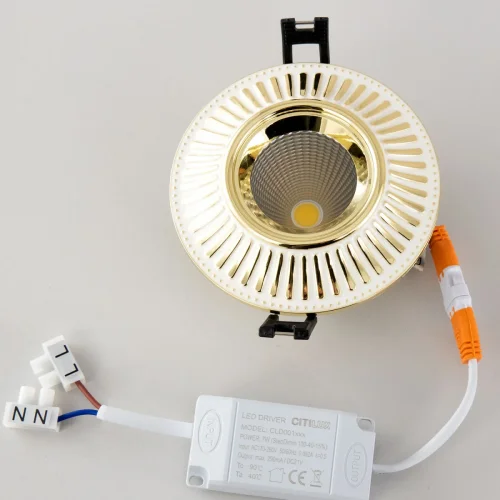 Светильник точечный LED Дзета CLD042NW2 Citilux белый 1 лампа, основание белое в стиле классический современный  фото 8