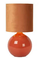 Настольная лампа Esterad 10519/81/53 Lucide оранжевая 1 лампа, основание оранжевое керамика в стиле классический 