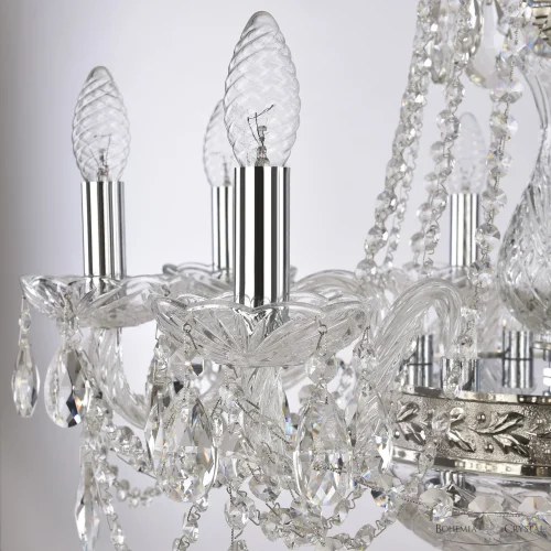 Люстра подвесная 1451/8/160/250 Ni Bohemia Ivele Crystal без плафона на 11 ламп, основание никель прозрачное в стиле классический sp фото 4