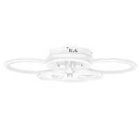 Люстра потолочная LED BREVE 749062 Lightstar белая на 1 лампа, основание белое в стиле хай-тек кольца
