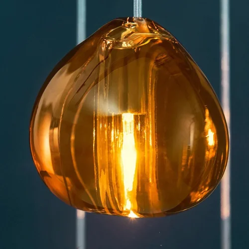 Светильник подвесной METEORA B Amber 213656-23 ImperiumLoft янтарный 1 лампа, основание хром в стиле современный лофт  фото 10