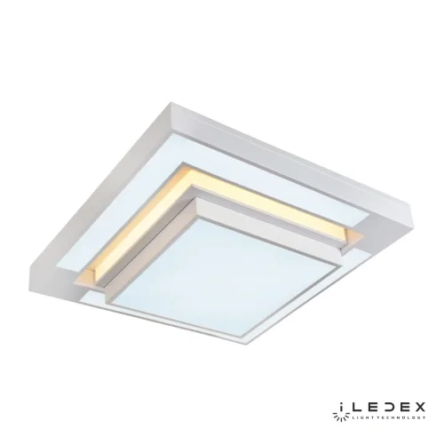Люстра потолочная LED с пультом Summery B8015-72W/550*550 WH iLedex белая на 1 лампа, основание белое в стиле современный хай-тек с пультом квадраты фото 3