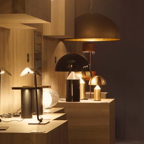 Настольная лампа Atollo Table Lamp gold H35 185363-22 ImperiumLoft золотая на 1 лампу, основание золотое металл в стиле американский современный фото 5