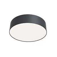 Светильник потолочный LED Zon C032CL-24W4K-RD-B Maytoni белый 1 лампа, основание чёрное в стиле современный круглый тарелка