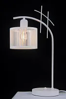 Настольная лампа AMSTERDAM 81053-1T SATIN WHITE Natali Kovaltseva белая 1 лампа, основание белое металл в стиле современный 