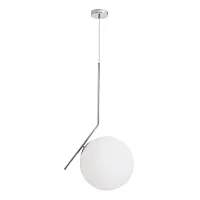 Светильник подвесной Bolla-Unica A1922SP-1CC Arte Lamp белый на 1 лампу, основание хром в стиле современный шар