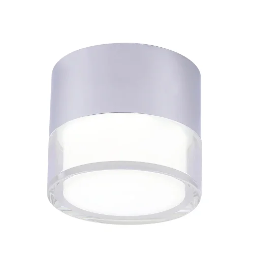 Светильник накладной LED CLT 139C80 CH 4000K Crystal Lux прозрачный 1 лампа, основание серебряное в стиле современный круглый фото 3