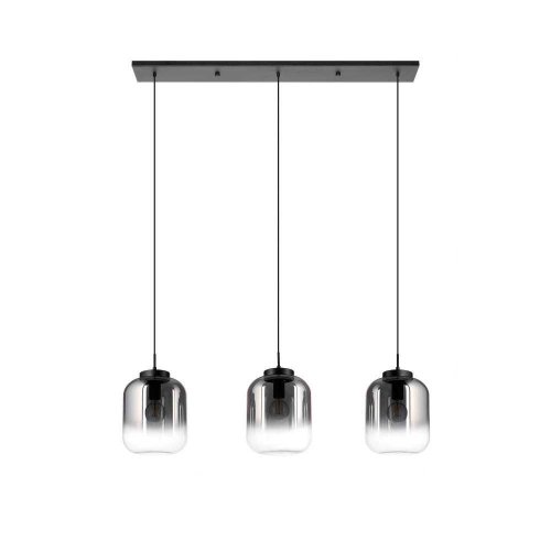 Светильник подвесной Bulciago 390104 Eglo чёрный 3 лампы, основание чёрное в стиле современный 