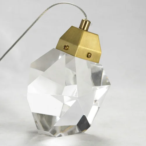Светильник подвесной LED LSP-8479 Lussole прозрачный 1 лампа, основание матовое золото в стиле современный  фото 5