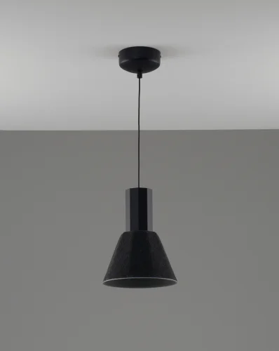 Светильник подвесной LED Cleri V11084-PL Moderli чёрный на 1 лампу, основание чёрное в стиле современный лофт 