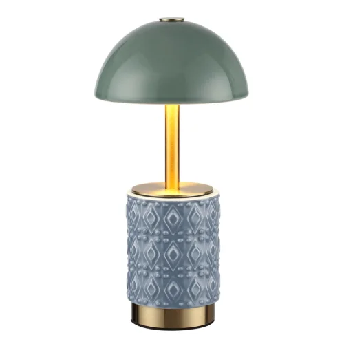 Настольная Лампа светодиодная Lulu 5452/3TL Odeon Light зелёная на 1 лампу, основание зелёное латунь керамика металл в стиле классический современный аккумулятор фото 4 Настольная Лампа светодиодная Lulu 5452/3TL Odeon Light зелёная на 1 лампу, основание зелёное латунь керамика металл в стиле классический современный аккумулятор фото 4