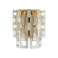 Бра Buckle 4989/2W Odeon Light прозрачный 2 лампы, основание золотое в стиле современный 