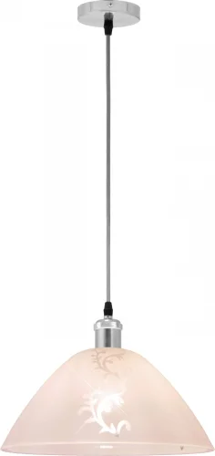 Светильник подвесной 15510H Globo белый 1 лампа, основание хром в стиле современный 