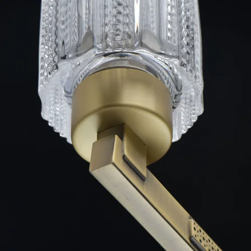 Люстра подвесная Альгеро 285011605 MW-Light прозрачная на 5 ламп, основание латунь в стиле классический  фото 6