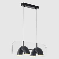 Светильник подвесной ЛЕД ELEMENT SP24W LED BLACK Crystal Lux белый на 1 лампу, основание чёрное в стиле лофт линейный