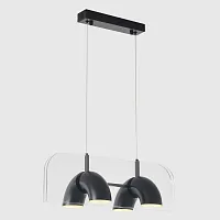 Светильник подвесной ЛЕД ELEMENT SP24W LED BLACK Crystal Lux белый на 1 лампу, основание чёрное в стиле лофт линейный