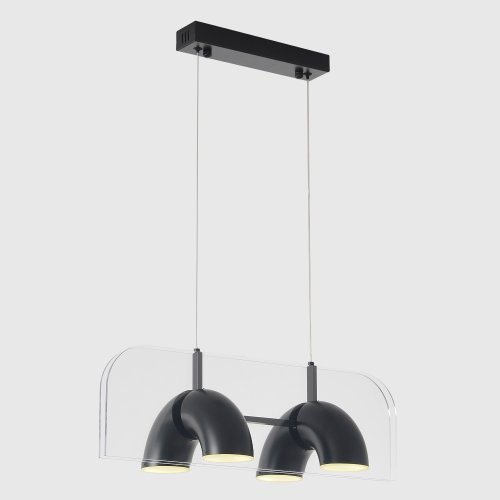 Светильник подвесной ЛЕД ELEMENT SP24W LED BLACK Crystal Lux белый на 1 лампу, основание чёрное в стиле лофт линейный
