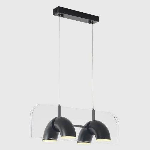 Светильник подвесной ЛЕД ELEMENT SP24W LED BLACK Crystal Lux белый на 1 лампу, основание чёрное в стиле лофт линейный