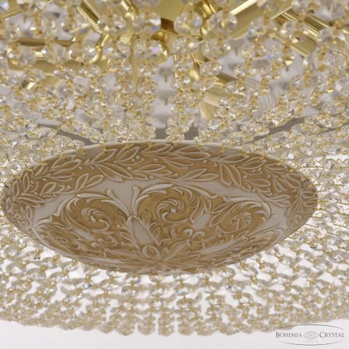Люстра потолочная AL19111/80FL WMG Bohemia Ivele Crystal прозрачная на 16 ламп, основание золотое патина белое в стиле классический r фото 3