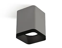 Светильник накладной Techno Spot XS XS7814002 Ambrella light серый чёрный 1 лампа, основание серое в стиле современный хай-тек квадратный