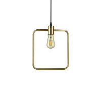 Светильник подвесной ABC SP1 SQUARE Ideal Lux без плафона латунь 1 лампа, основание латунь в стиле современный минимализм 