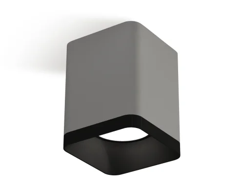 Светильник накладной Techno Spot XS XS7814002 Ambrella light серый чёрный 1 лампа, основание серое в стиле современный хай-тек квадратный