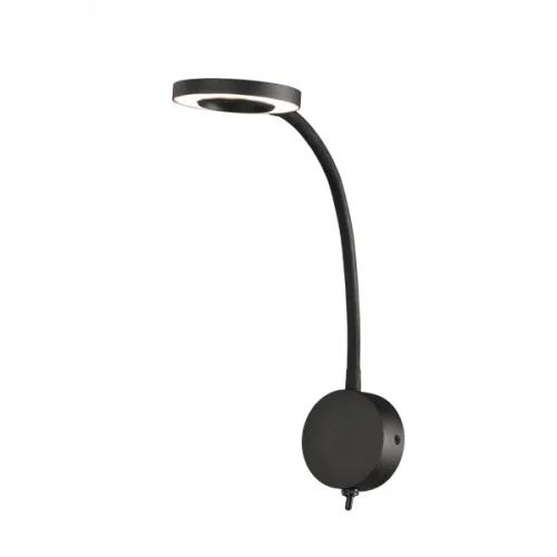 Бра с выключателем LED BOAVISTA 6051 Mantra чёрный на 1 лампу, основание чёрное в стиле современный гибкая ножка