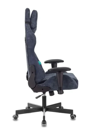 Кресло VIKING KNIGHT LT27 УТ000003151 Stool Group, синий/велюр, ножки/металл/чёрный, размеры - ***** фото 9