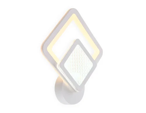 Бра LED FA4284 Ambrella light белый на 1 лампа, основание белое в стиле современный классический квадраты